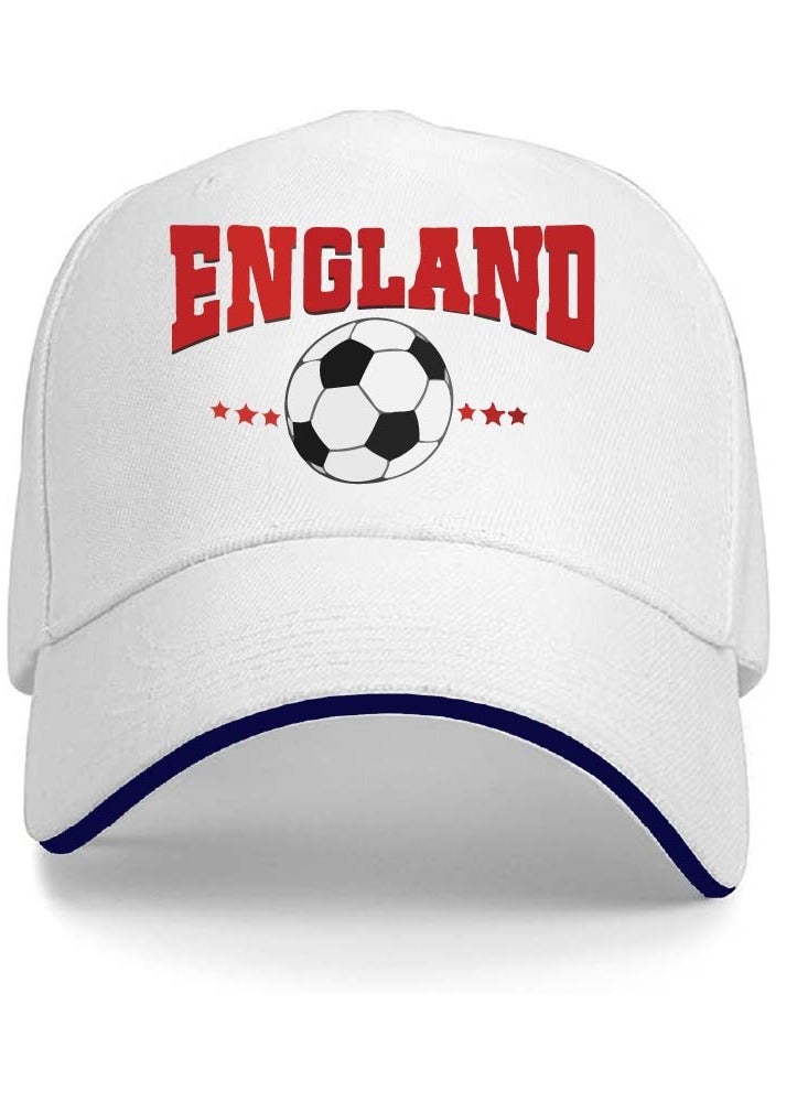PRINTSHOP4ME England Unisex Adult Football Cap for Both Men and Women With Metal Adjustable Buckle Closure - Perfect for Football Fans, Match Days, Outdoor Activities, and Everyday Wear - Image 1