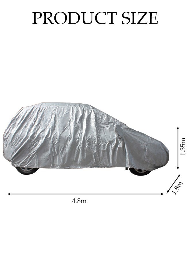 DUNISO Full Car Covers SUV Sunscreen UV Protection Indoor Outdoor Sunscreen Heat Protection DustWind/Water/Weatherproof Anti-Uv Scratch-Resistant Sedan Universal Suit YXL  - Image 2