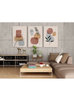 Home Gallery Set Of 3 Of Boho Multicolor Plant And Abstract Shapes Illustrations  - Image 4