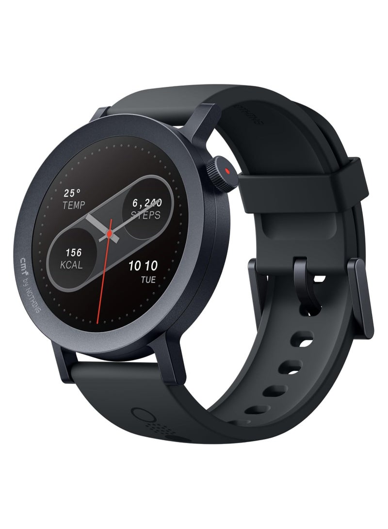 CMF Watch Pro 2, 1.32" AMOLED Display, Built-in multi-system GPS, 120 Sports Modes, Smart Sleep Algorithm, Bluetooth calling with AI noise reduction - black - Image 1