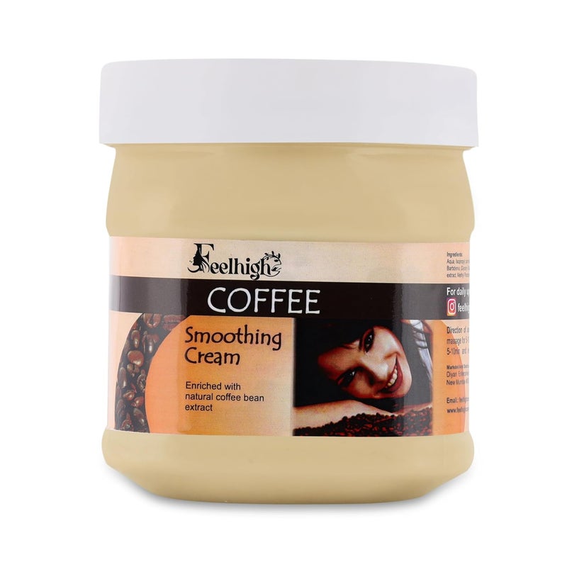 Feelhigh Coffee Cream Moisturizer for Face with Natural Coffee Extract Ceramide Moisturizer for Barrier Repair Face Cream for Men Women Suitable for All Skin Types 500ml - Image 1