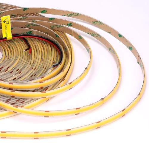 GOMING 15M/49.2ft 24V COB LED Strip Light Waterproof IP65 Natural White 4000K Uniform Glow 5760LEDs CRI 93+ Flexible LED Tape Lights for DIY Cabinet Bedroom Kitchen Home Decor(No Power Supply) - Image 4