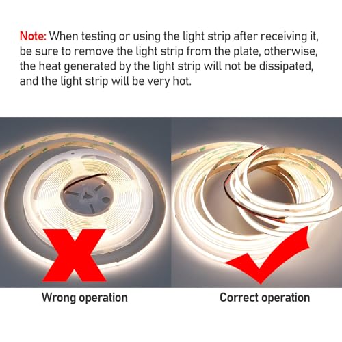 GOMING 15M/49.2ft 24V COB LED Strip Light Waterproof IP65 Natural White 4000K Uniform Glow 5760LEDs CRI 93+ Flexible LED Tape Lights for DIY Cabinet Bedroom Kitchen Home Decor(No Power Supply) - Image 5
