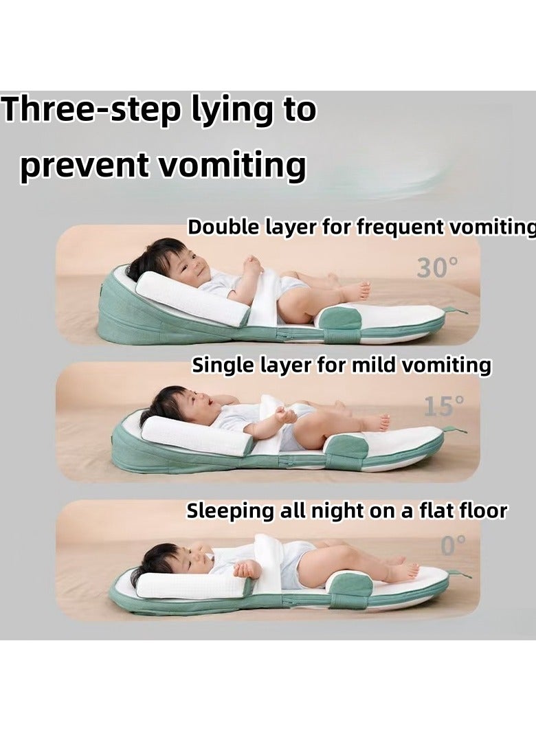 general Adjustable newborn baby crib mid-bed baby spine protection cushion slope cushion - Image 3