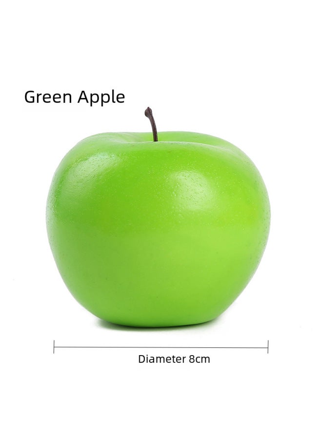 Simulation Fruit And Vegetable Simulation Green For Apple Red For Apple Snake Fruit Cabinet Decoration Photography Props Simulation Fruit-Color:Green For Apple  - Image 2