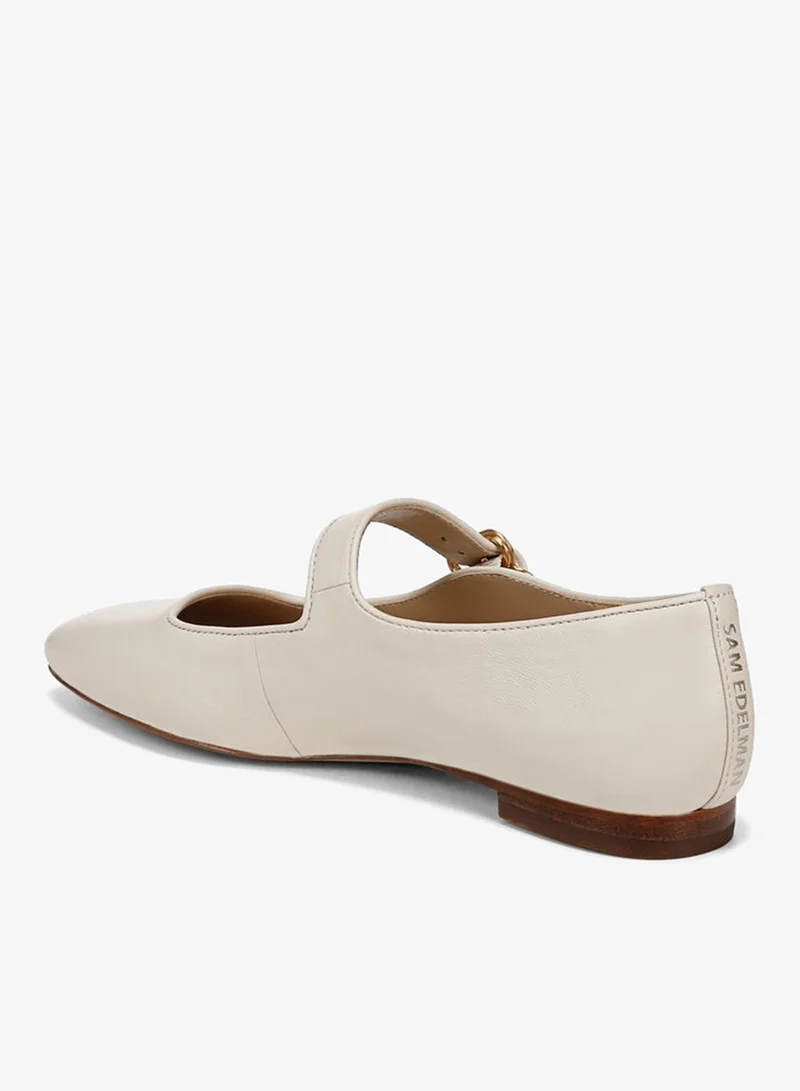 Sam Edelman BEIGE Michaela Mary Jane Flat for Women | Best Price UAE