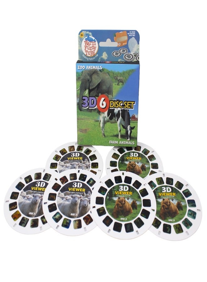 Warm Fuzzy Farm and Zoo Viewfinder Reels - Kids & Adults, Classic Toys, 3D Slide Reel, Retro Toys, 6 Slides with 42 HD 3D Images - Image 1
