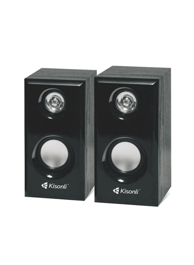 Kisonli T-001 Professional Speakers Set Supplier Wooden Speaker Cable Audio for Pc/mobile - Image 2