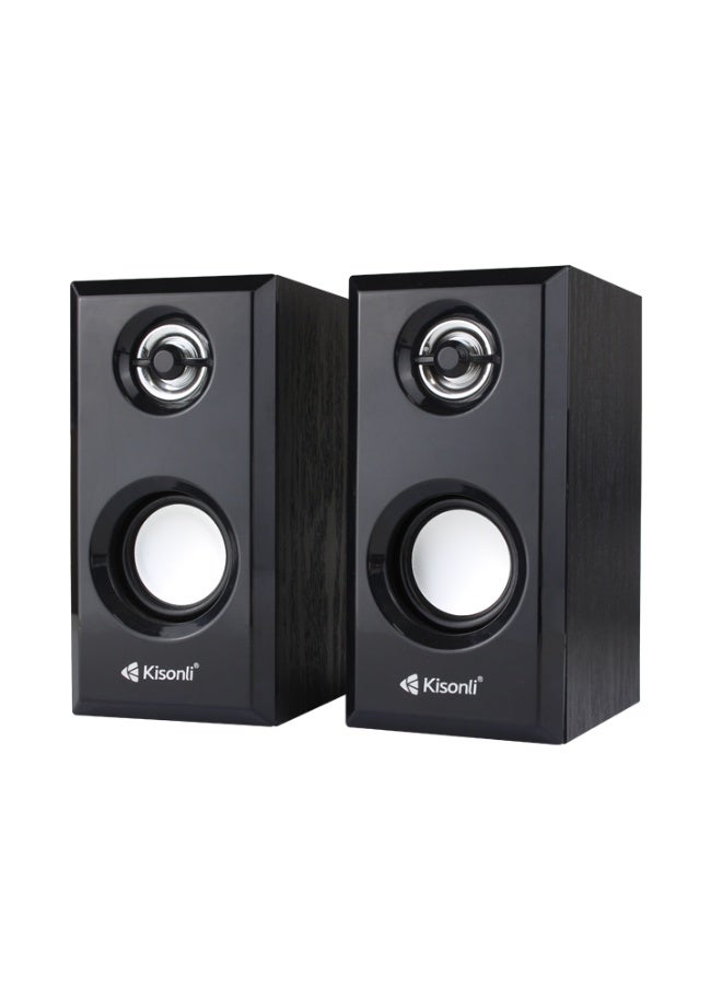 Kisonli T-001 Professional Speakers Set Supplier Wooden Speaker Cable Audio for Pc/mobile - Image 3