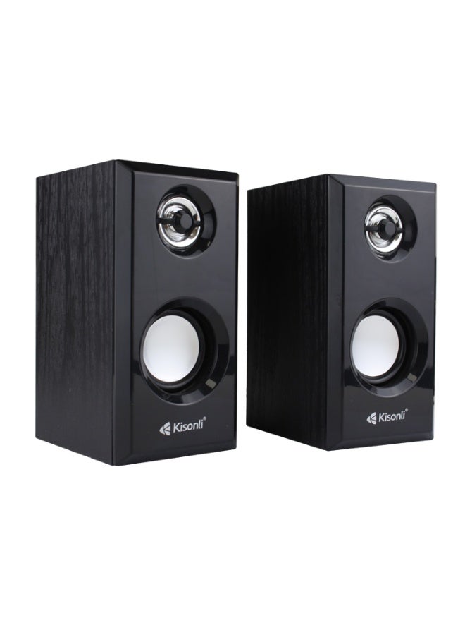 Kisonli T-001 Professional Speakers Set Supplier Wooden Speaker Cable Audio for Pc/mobile - Image 1