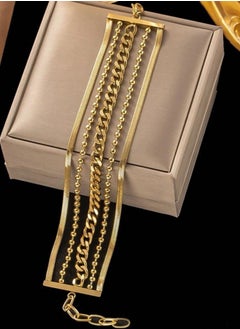 Elegant Women's Gold Plated Stainless Steel Bracelet