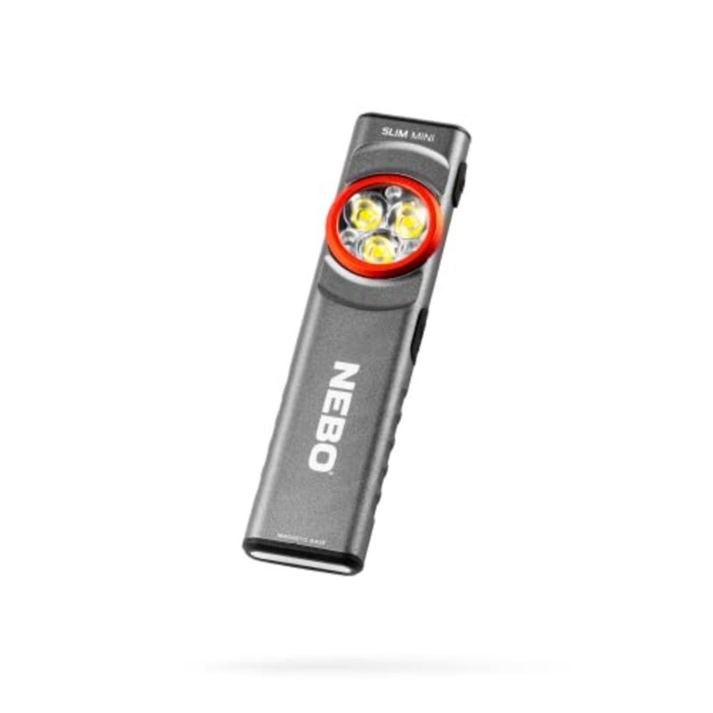 SLIM Mini Rechargeable Pocket Light,2 Light Modes, Small Flashlight for EDC and Emergencies, Magnetic Base, Lightweight, Water Resistant and Durable, Includes Charging Cable - Image 1