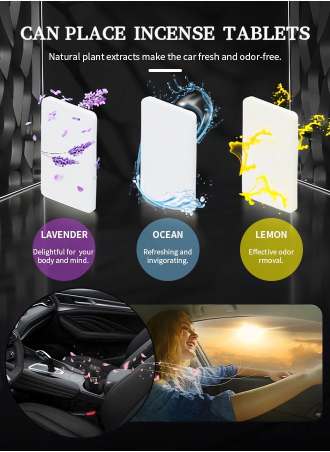 Generic - Mini Car Trash Can, Car Garbage Bin with Lid, Blocks Odors, Compatible with Cars, Trucks, SUVs - Image 1