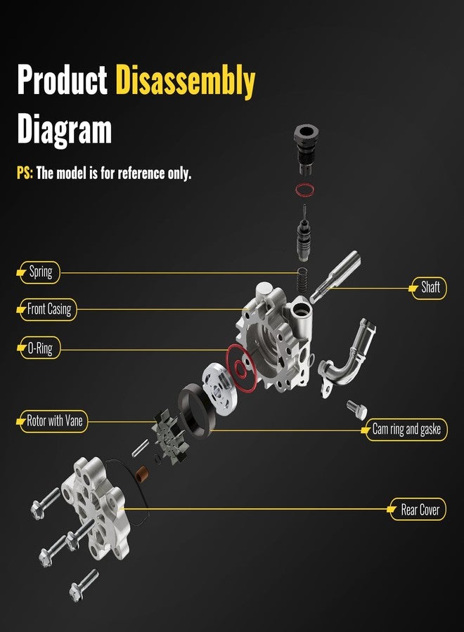 TUCAREST Power Steering Pump 96-8740 Fit For 07-14 Ca-dillac Escalade /07-13 Chevy Avalanche Tahoe Silverado Suburban 1500/07-13 G-MC Sierra 1500 Yukon [OE# 20-8740 15076612 N731-2252 15909824] - Image 5