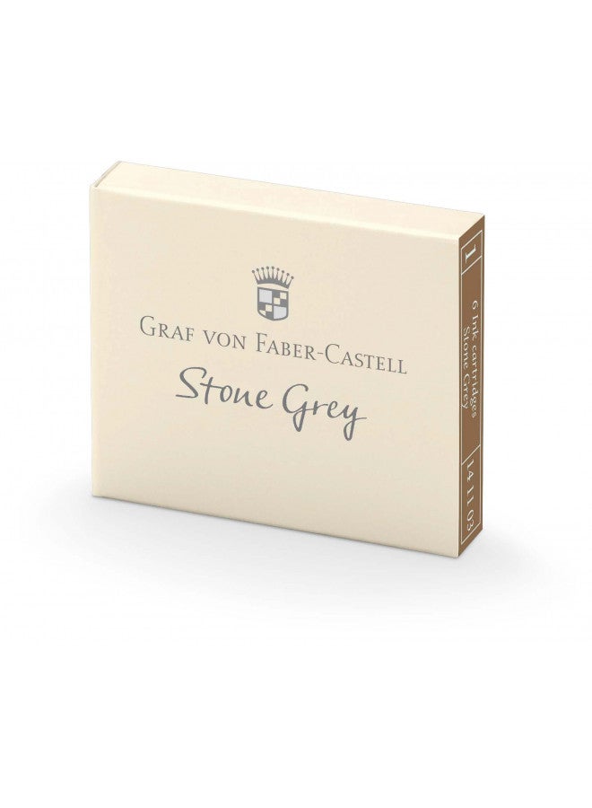 Graf von Faber-Castell Graf von Faber-Castell Ink cartridges, Stone Grey 6X  - Image 1