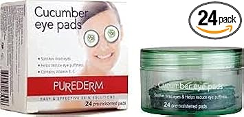 Purederm Cucumber Eye Pads 24 premoistened pads - Image 1