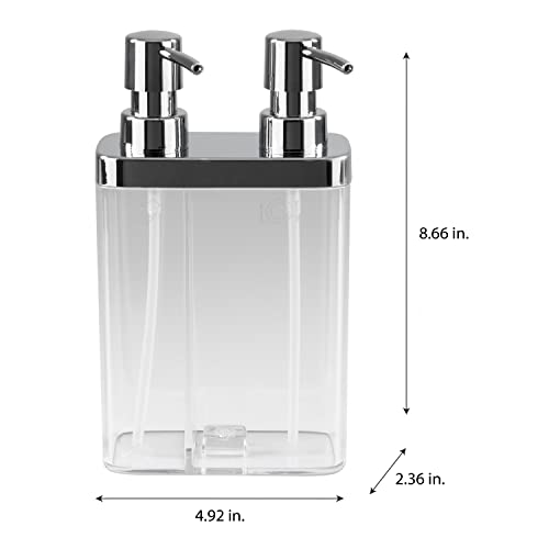 Kitchen Details Dual Pump Soap & Lotion Dispenser | Bathroom and Kitchen Sink | Countertop | Compact Design | Clear - Image 5