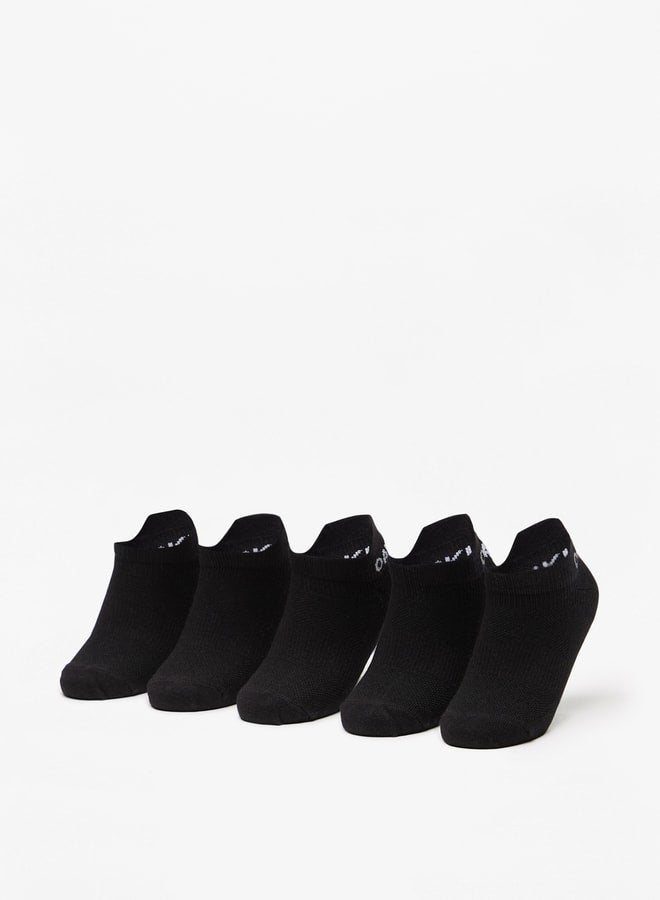 OAKLAN Boys's Logo Print Ankle Length Sports Socks - Set of 5 - Image 1