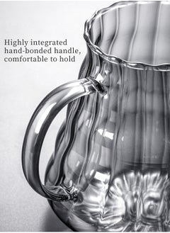 Brutelle V60 Coffee Server Heat Resistant Glass Pot Pour Over Coffee Tea Server Coffee Maker With Glass Coffee Dripper 2 IN 1 Hand Drip Coffee Set for Home or Office Gray 600ml  - Image 4