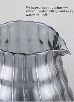 Brutelle V60 Coffee Server Heat Resistant Glass Pot Pour Over Coffee Tea Server Coffee Maker With Glass Coffee Dripper 2 IN 1 Hand Drip Coffee Set for Home or Office Gray 600ml  - Image 5