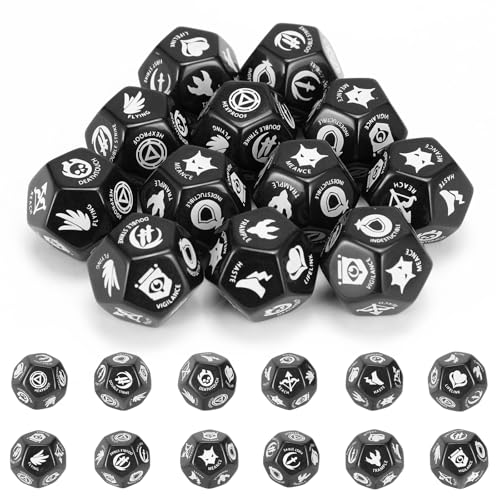 Kiiransr 12 Pieces D12 Large Keyword Counters Dice for Magic The Gathering MTG Card Games Accessories - Image 1