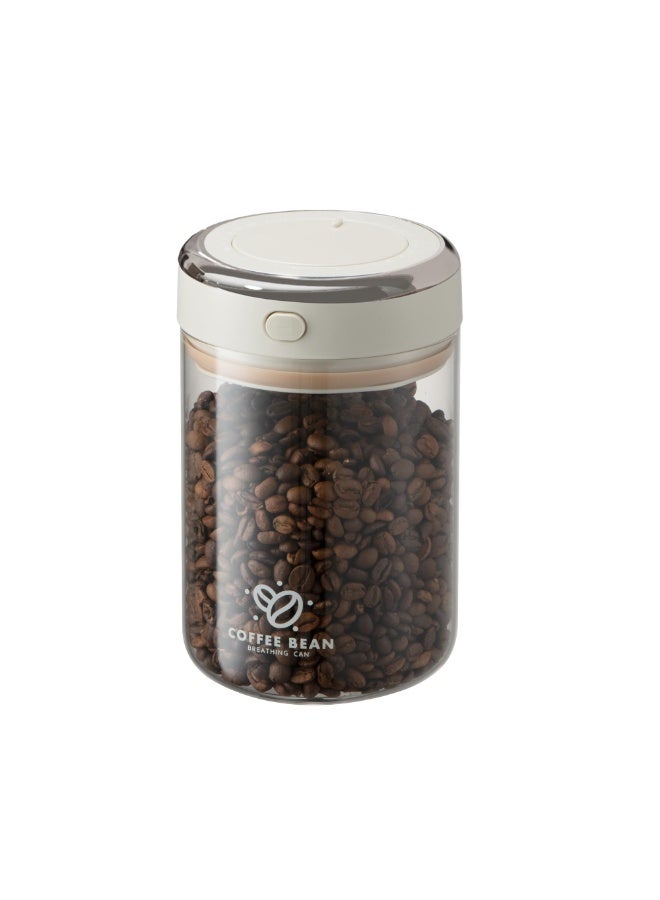 الحلم علبة قهوة مع زجاج عالي الجودة - حاوية قهوة محكمة الإغلاق مزودة بصمام CO2 أحادي الاتجاه ومؤشر نضارة، مثالية لتخزين حبوب القهوة، 1100 مل - Image 1