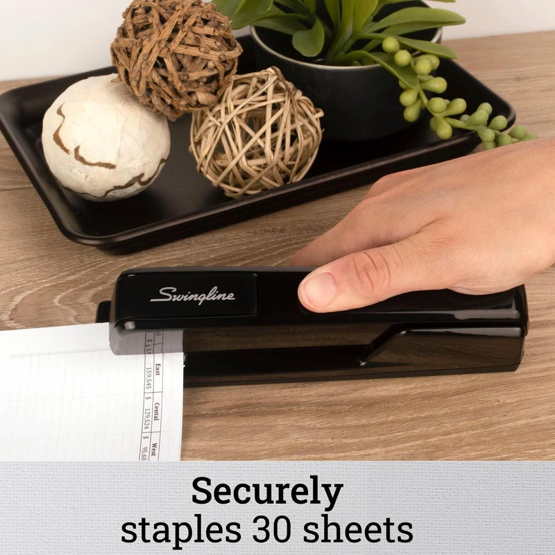 Swing Line Stapler, 30 Sheet Capacity, 747 Classic Stapler, Jam Free, Metal, Black (74701) - Image 2
