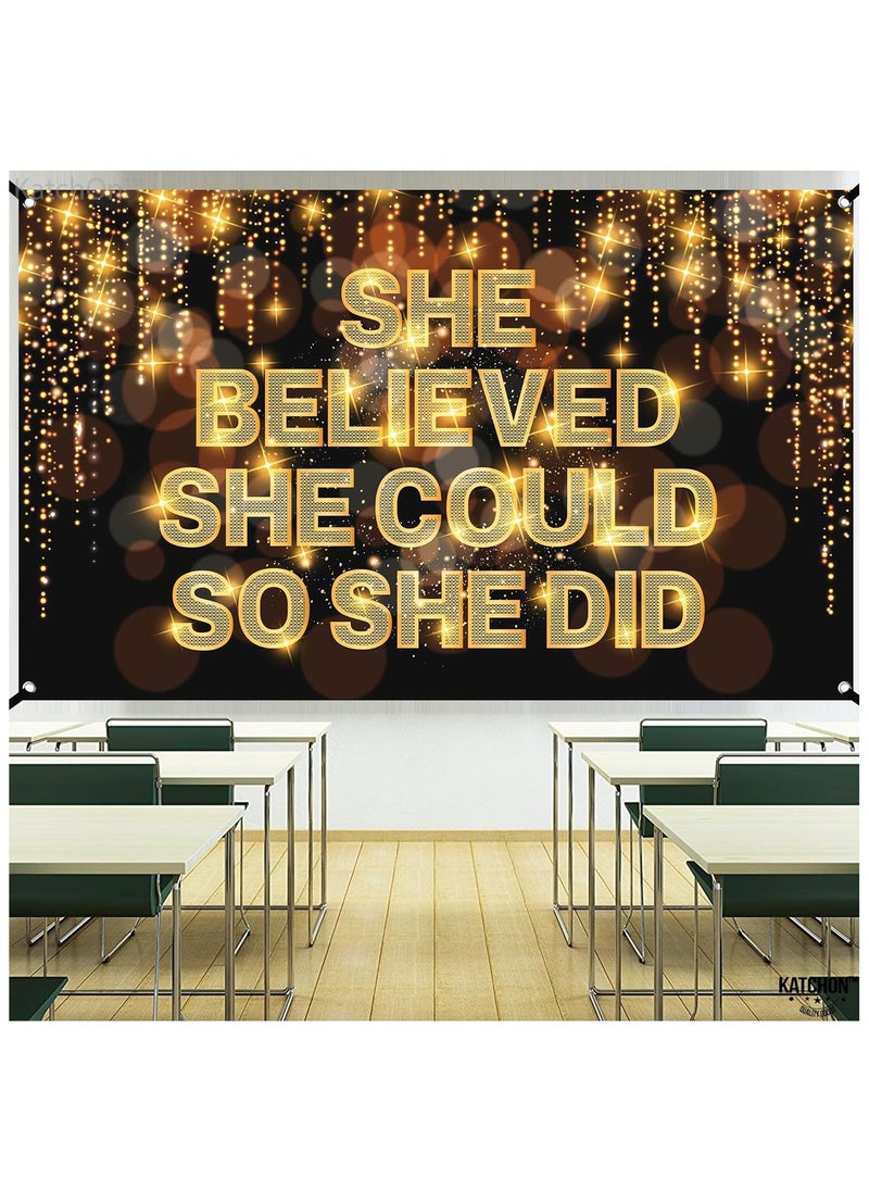 She Believed She Could So She Did Banner for Graduation Party Decorations - pzsku/ZD4C571C2FD27E8D7D505Z/45/_/1709908149/588d75de-bcba-4041-92b7-df5116a53037