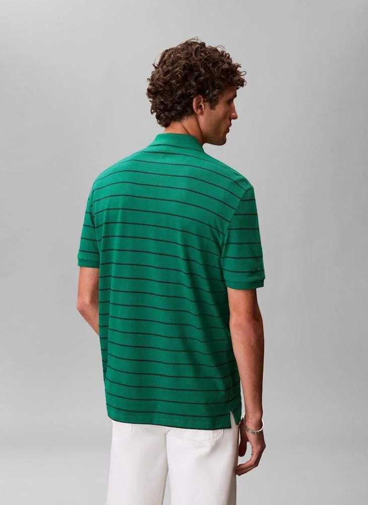 Calvin Klein Jeans  Striped Pique Polo for Men | Best Price UAE