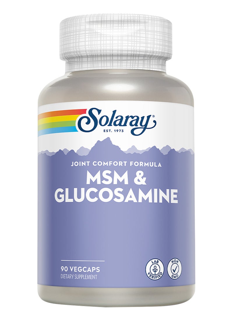 Solaray - Msm And Glucosamine Veg Capsules For Joint Comfort And Joint Health 90'S - Image 1