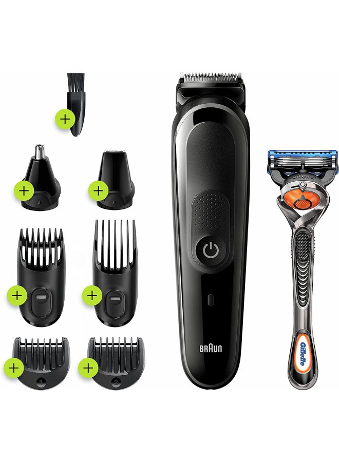 Mgk5260 8-In-1 Trimmer, 6 Attachments + Gillette Fusion5 Proglide Razor Black