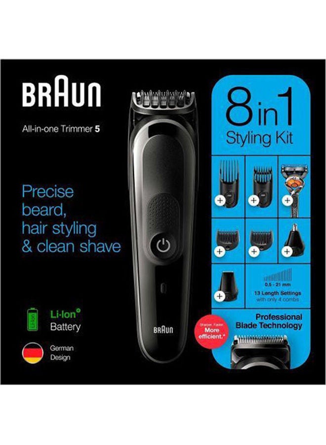 Mgk5260 8-In-1 Trimmer, 6 Attachments + Gillette Fusion5 Proglide Razor Black
