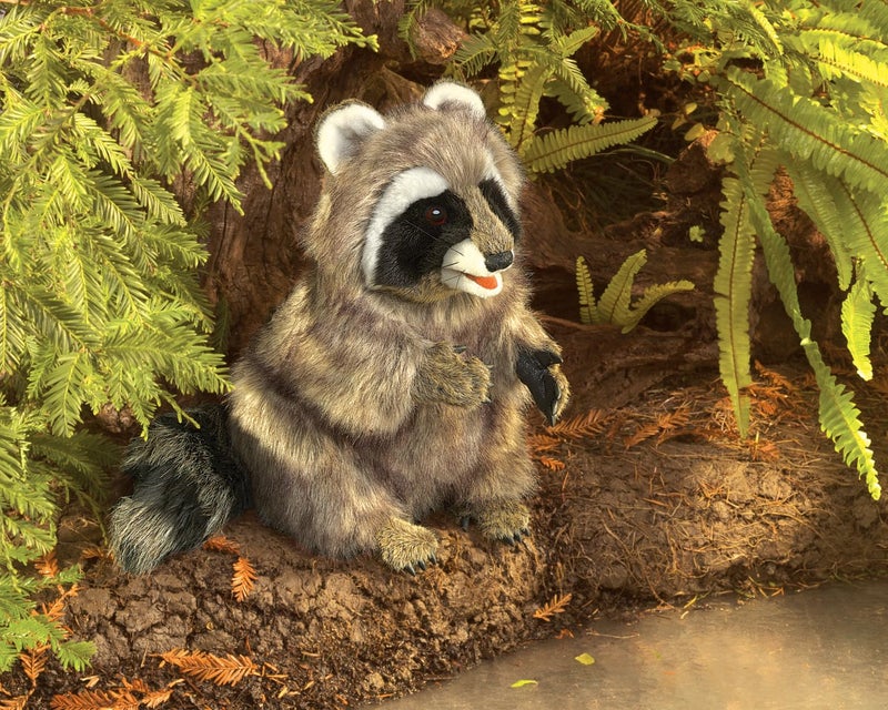 Folkmanis Raccoon Hand Puppet Plush - Image 3