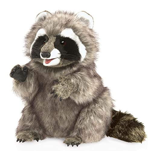 Folkmanis Raccoon Hand Puppet Plush - Image 1