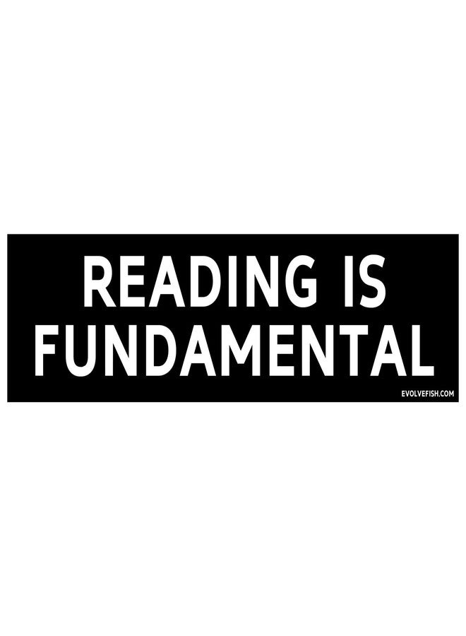 EvolveFISH Reading is Fundamental Bumper Sticker - [11'' x 3''] - Image 2
