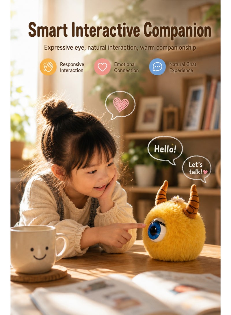 Al LIFE AI Emotional Companion Robot Smart Talking Electronic Pet, Interactive Learning Chat Toy With Expressive Eye, 2.4G WiFi Cute Plush Desktop Companion For Kids - Image 4