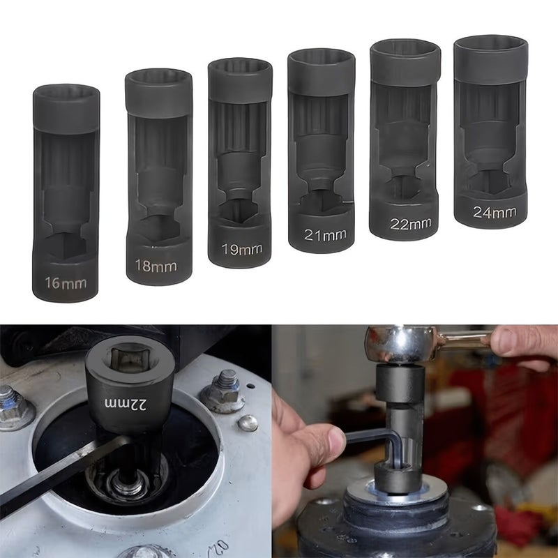 24mm Strut Nut Removal Socket Twelve Point Chrome Vanadium Steel 12 Inch Drive - Image 1
