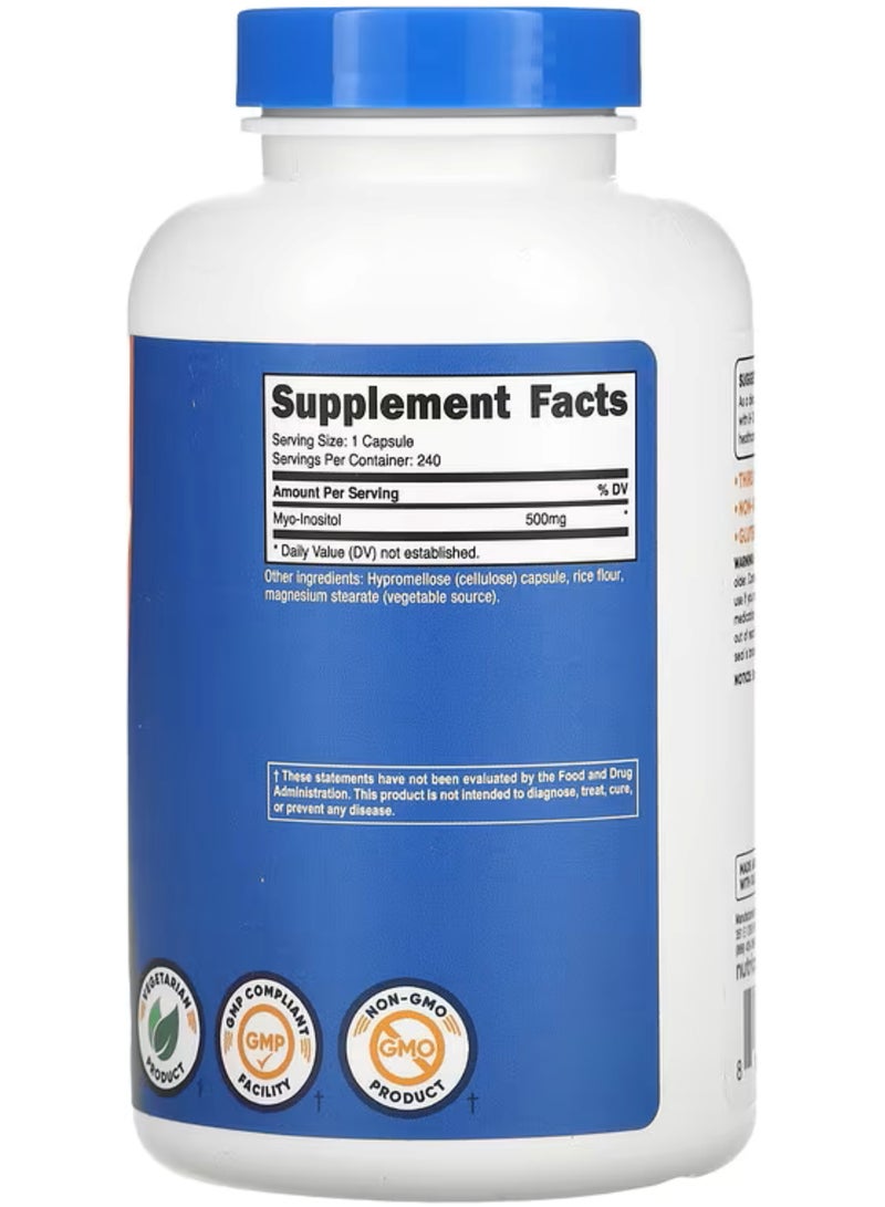 نوتريكوست‏, إينوزيتول في صورة ميو - إينوزيتول ، 500 ملجم ، 240 كبسولة - Image 2