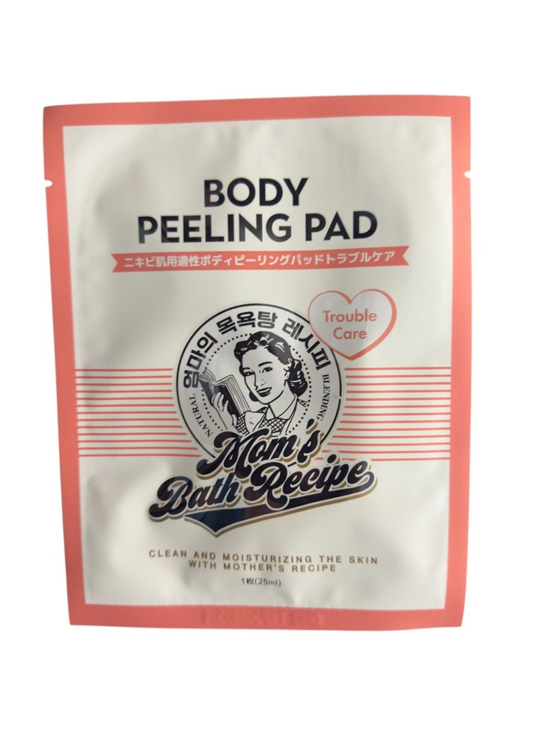Body peeling pad clean and moisturizing the skin