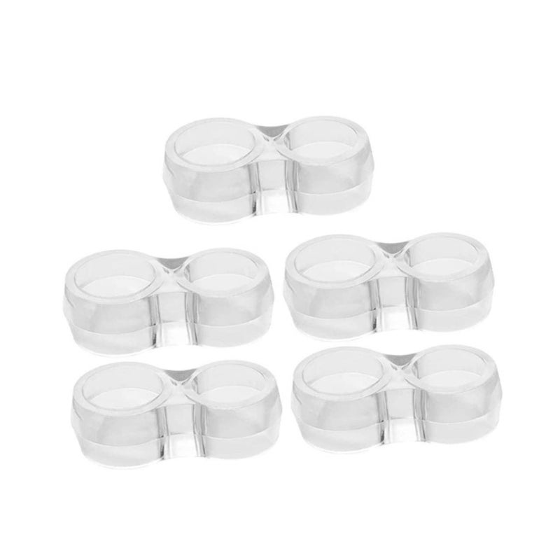 5 Piece PVC Door Handle Wall Protectors Door Stopper Bumpers Noise Reduction Set - Image 2