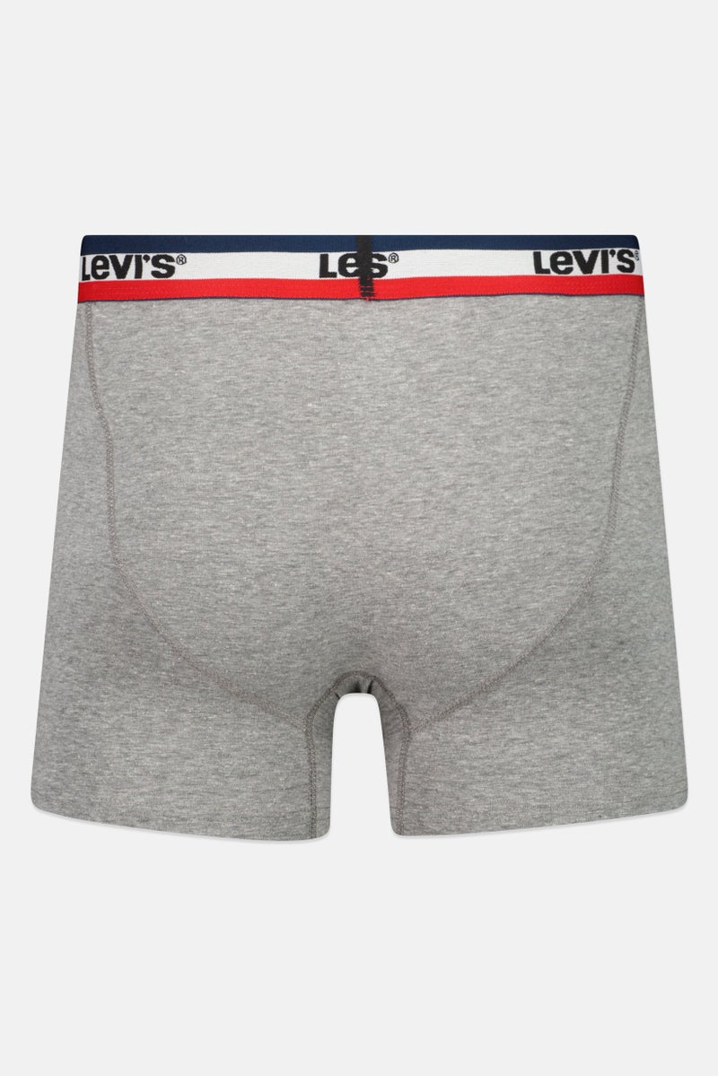 Men 4 Pieces Brand Logo Boxer Brief, Multicolor