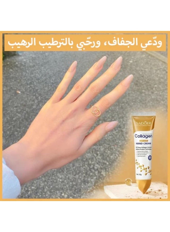 SADOER 3 Pcs Collagen Anti-Aging Face Serum Collagen Anti-Aging Firming Gel Collagen Hand Cream - Image 5