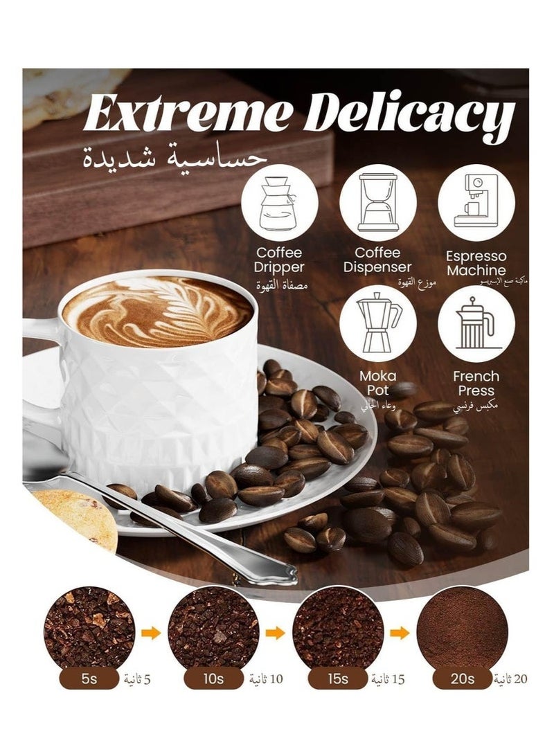 ASIV All-in-One Electric Coffee Grinder, Spice and Herb Grinder, 300W Coffee Mixer Grinder, 26000 RPM, Stainless Steel, 150g Capacity Use for Grinding Coffe Beans, Spices - Image 5