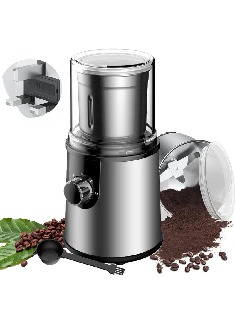 ASIV All-in-One Electric Coffee Grinder, Spice and Herb Grinder, 300W Coffee Mixer Grinder, 26000 RPM, Stainless Steel, 150g Capacity Use for Grinding Coffe Beans, Spices - Image 1