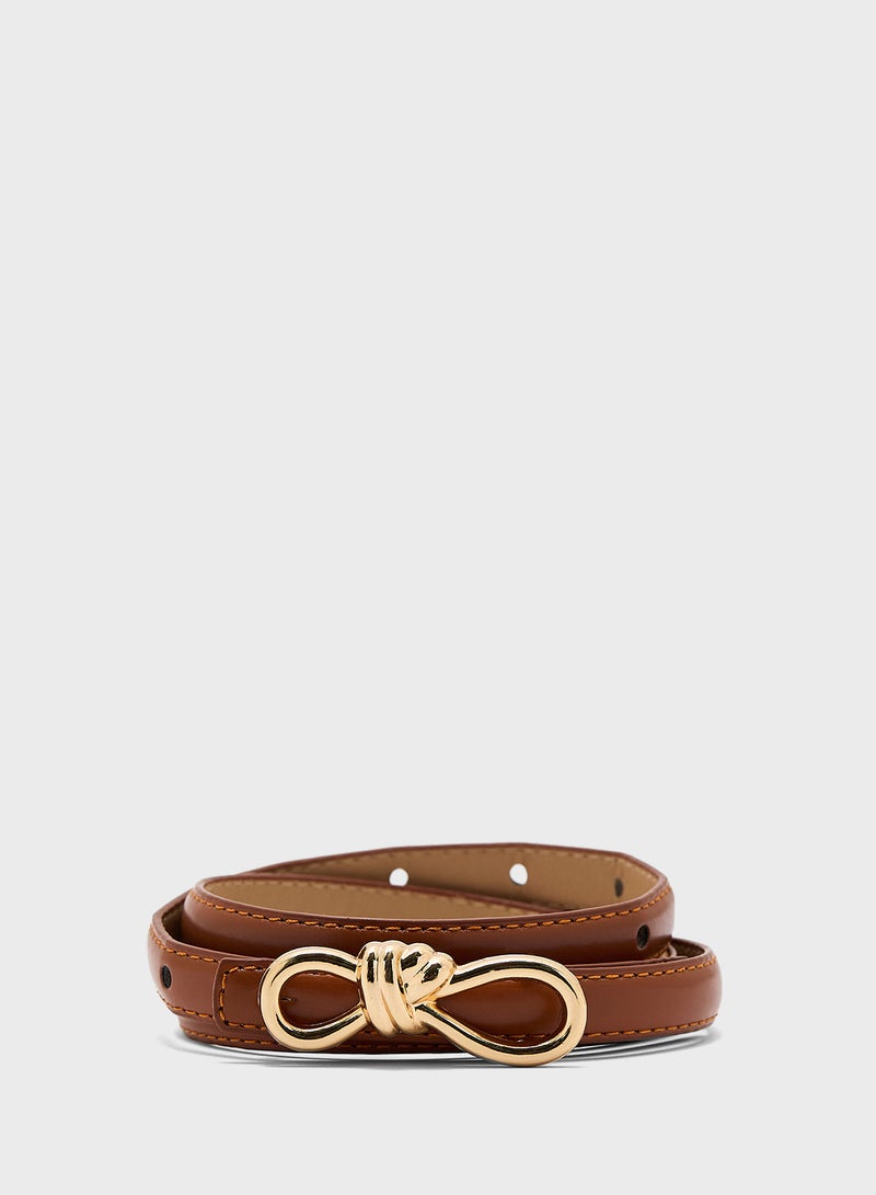 ELLA Bow Buckle Slim Belt  - Image 1