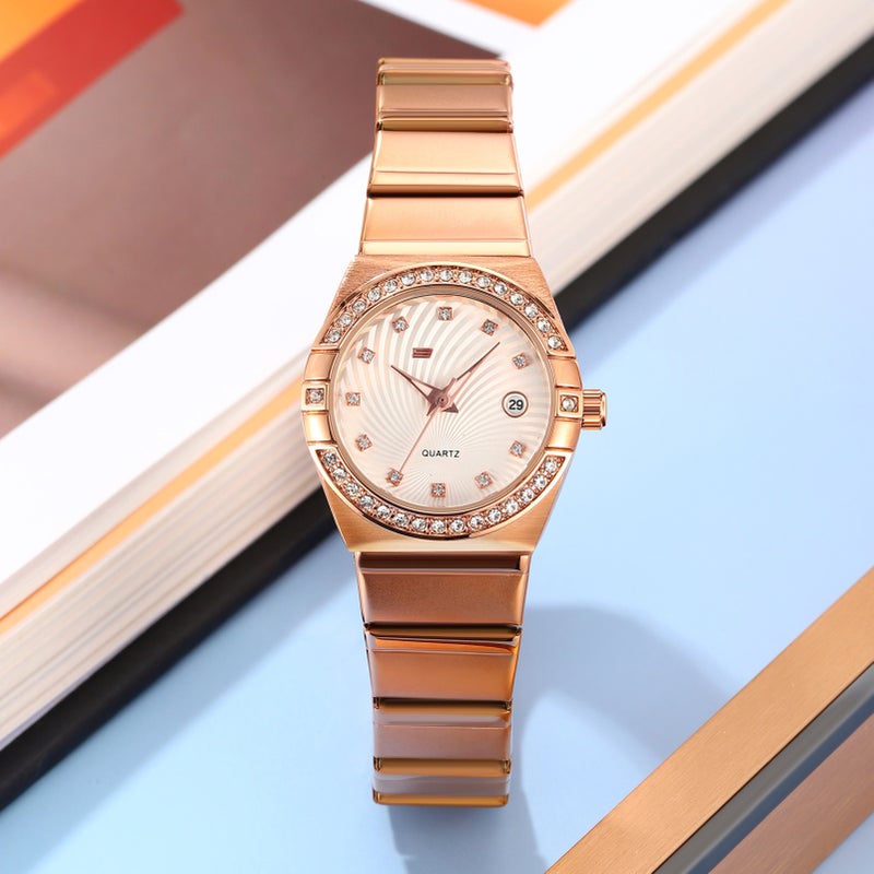 SKMEI Women's Watch Luxury Ladies Watch Quartz Wristwatch 3ATM Waterproof Stainless Steel Watch Band - Image 1