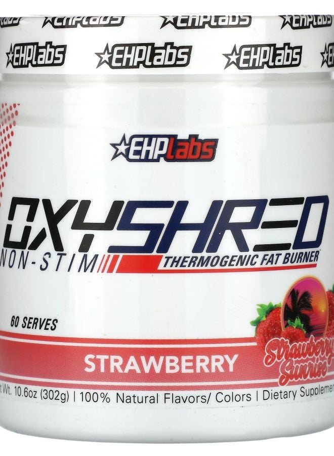 EHPLabs OxyShred NonStim Thermogenic Fat Burner Strawberry Sunrise 10.6 oz (302 g)