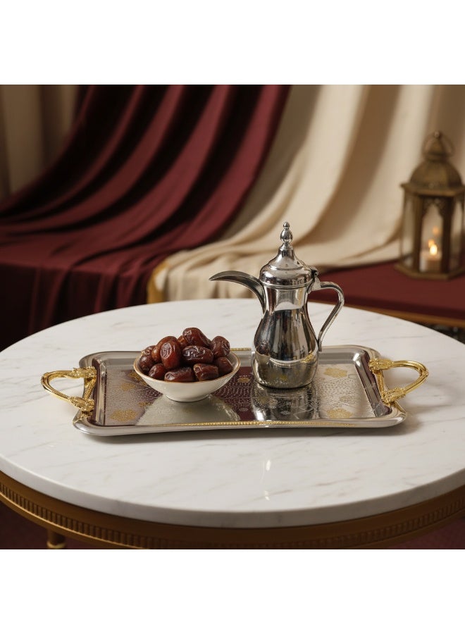 LAVIN 2PCS SERVING TRAY SS 42*28/35*25 CM - Image 2