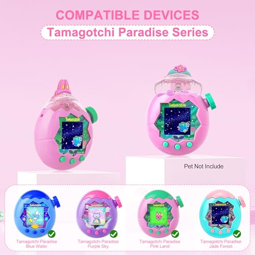 SGHLDE 2-Pack for Tamagotchi Paradise Replacement Lid, 3D Cute Kawaii Clear Hard Lid for Tama Paradise Accessories, DIY, Modification and Repair, Potsunen & Meow - Image 2