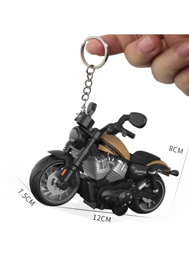 Keychain Pendant Cake Ornaments Alloy Locomotive Model Collection Holiday Gifts Hot Supply EN71CE-Color:[weight About 69g] 222 Brown Pull-back Simulated H Bud Model. Opp Bag Packaging  - Image 1